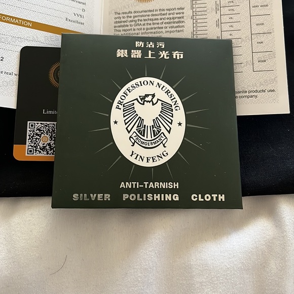 Moissanite Solitaire Diamond w/ Eternity Band - Picture 9 of 9